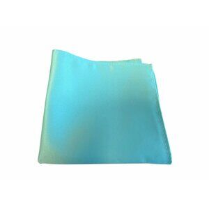 Jacob Alexander Men's Aqua Blue Polyester Pocket Square